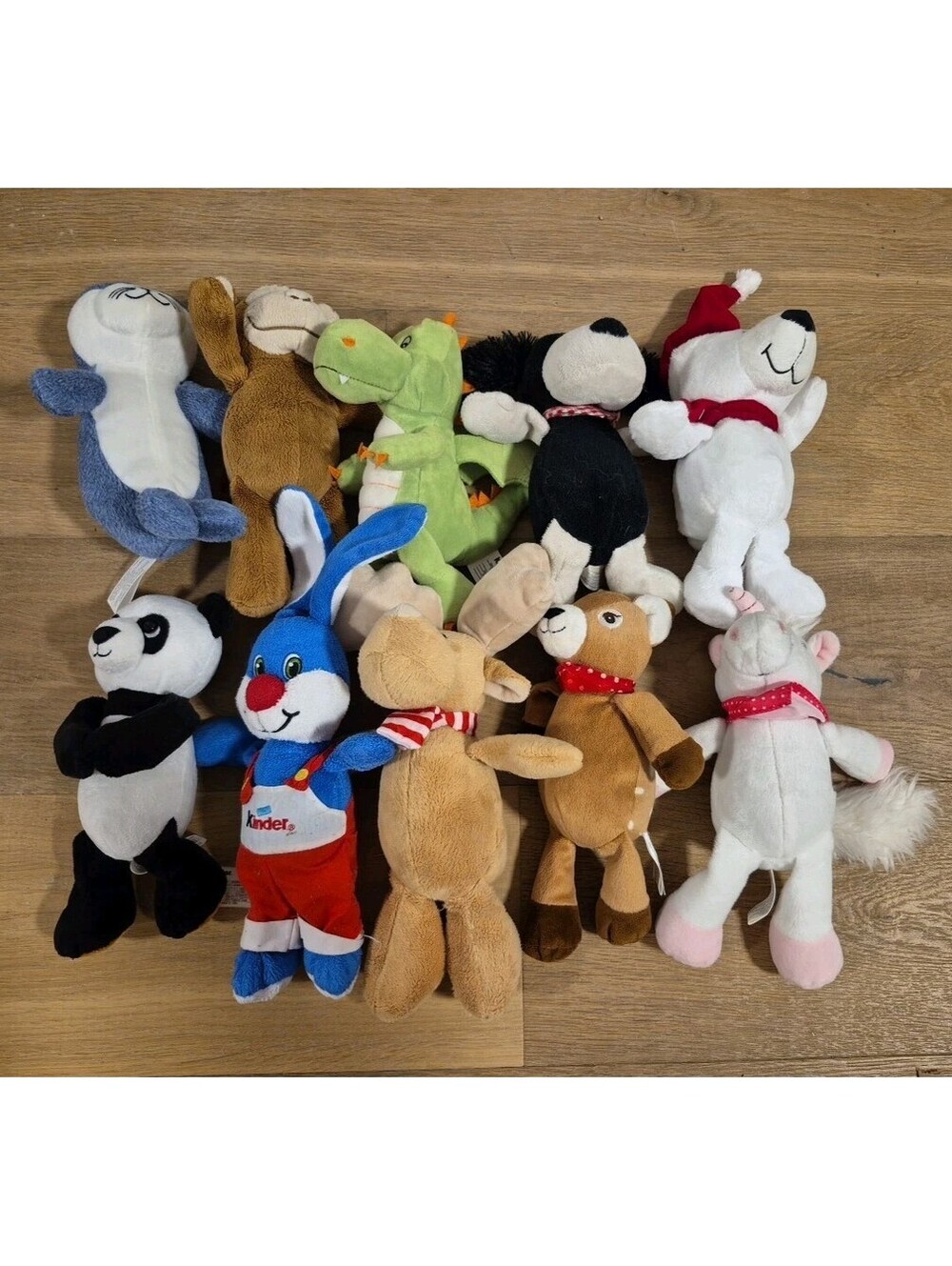 LOT (X10) Kinder Seal Monkey Dragon Dog Panda Moose ++ Plush Toys Animals Canada
